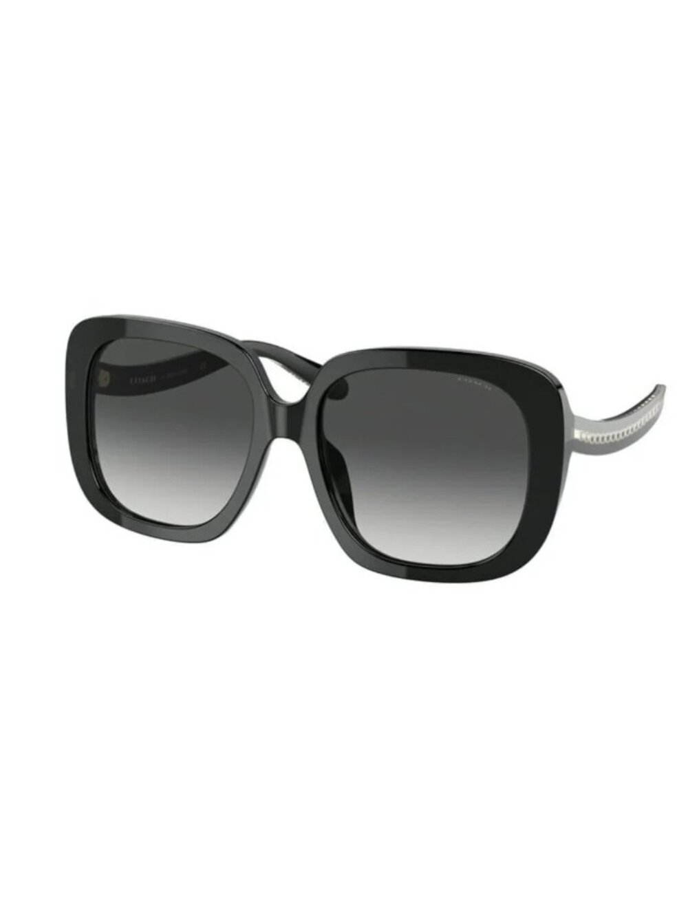NEW COACH HC8323U C6185 Sunglasses – Black Frame Gradient Dark Grey Lens